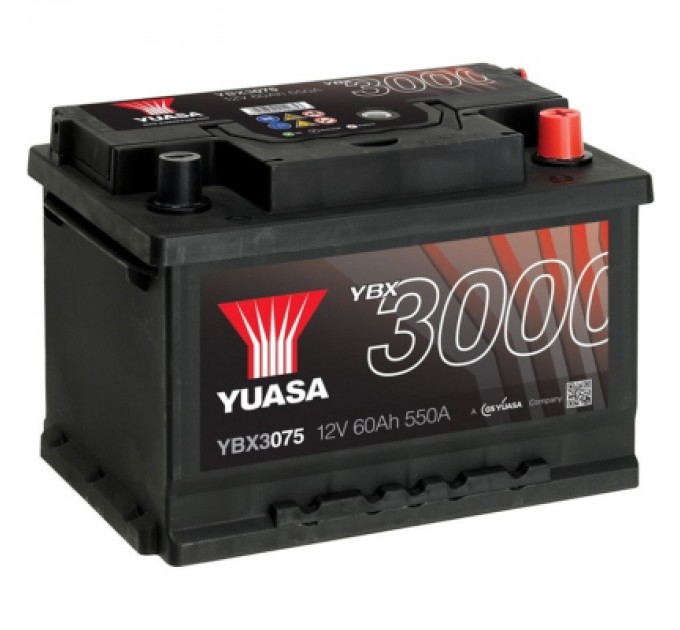 Акумулятор автомобільний Yuasa 12V 60Ah SMF Battery (YBX3075)