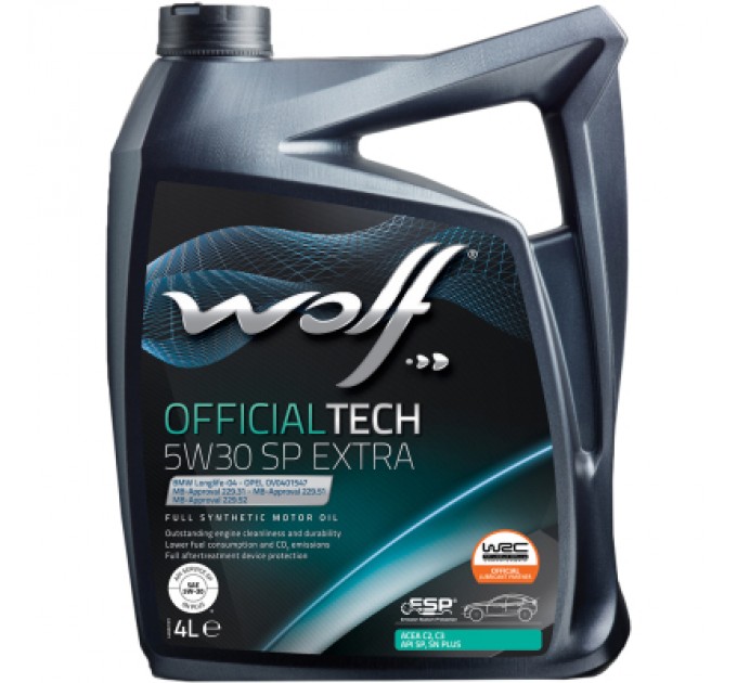 Моторна олива Wolf OFFICIALTECH 5W30 C3 SP EXTRA 4л (1049359)