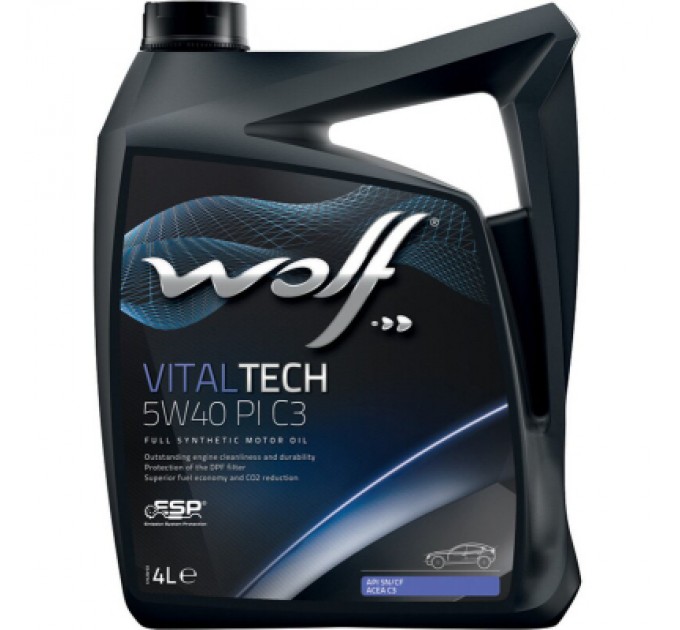 Моторна олива Wolf VITALTECH 5W40 PI C3 4л (8302916)
