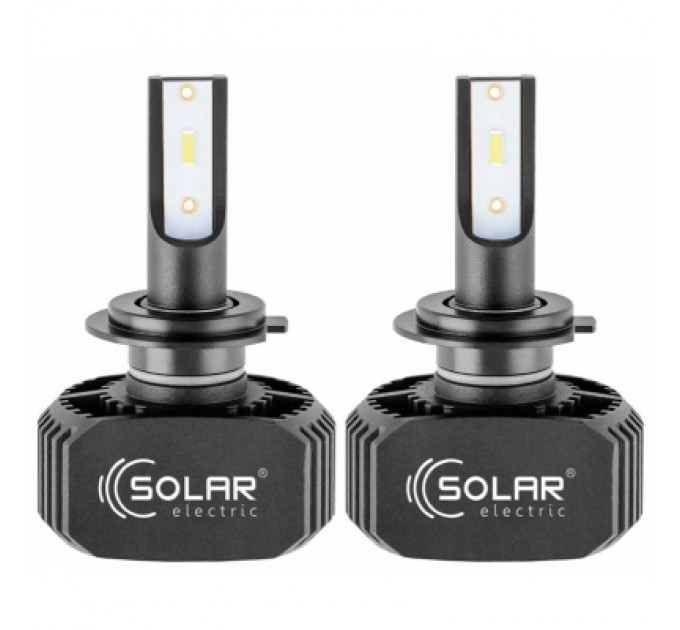 Автолампа SOLAR H7 LED 12/24V 40W 5000Lm 6000K, CSP1860 (8207)