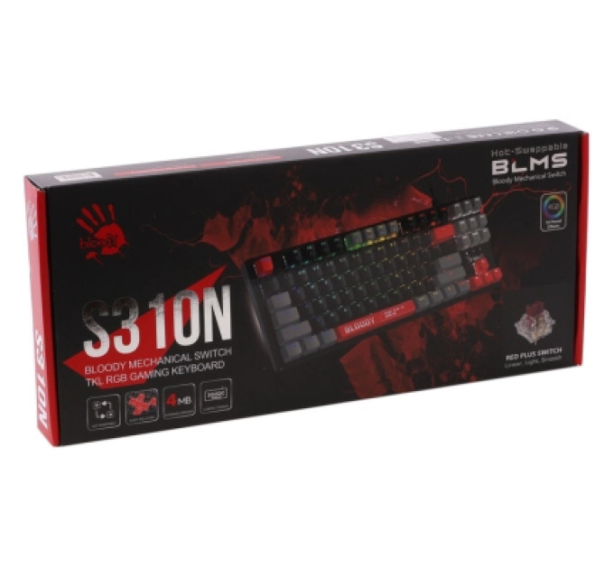 A4Tech Клавіатура A4Tech Bloody S310N USB Energy Red (4711421000598)