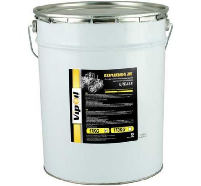 Мастило автомобільне VIPOIL Солідол Ж, метал біла 17 kg (0405051)