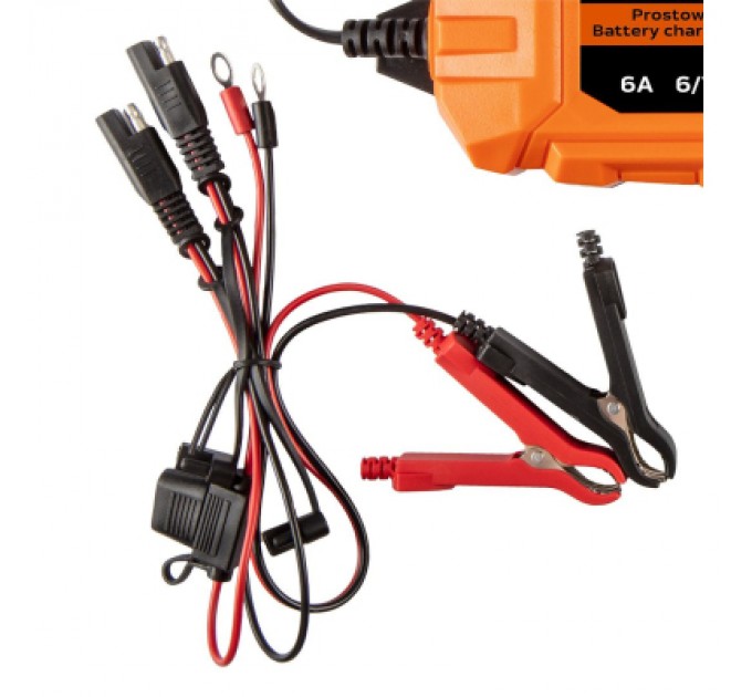 Зарядний пристрій для автомобільного акумулятора Neo Tools 6А/100Вт, 3-150Ач, для кислотних/AGM/GEL (11-892)