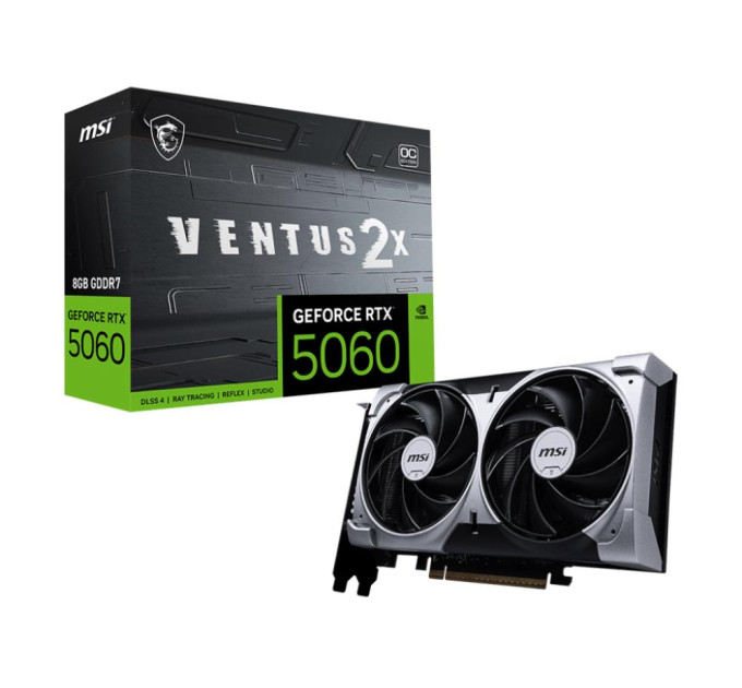 MSI Відеокарта PCIE16 RTX5060 8GB GDDR7 RTX5060 8G VENTUS 2X OC MSI