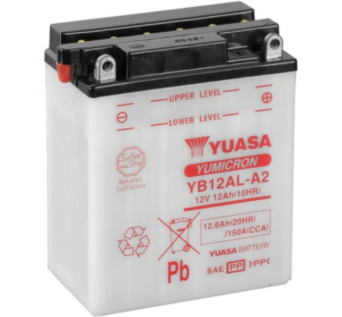 Акумулятор автомобільний Yuasa 12V 12,6Ah YuMicron Battery (YB12AL-A2)