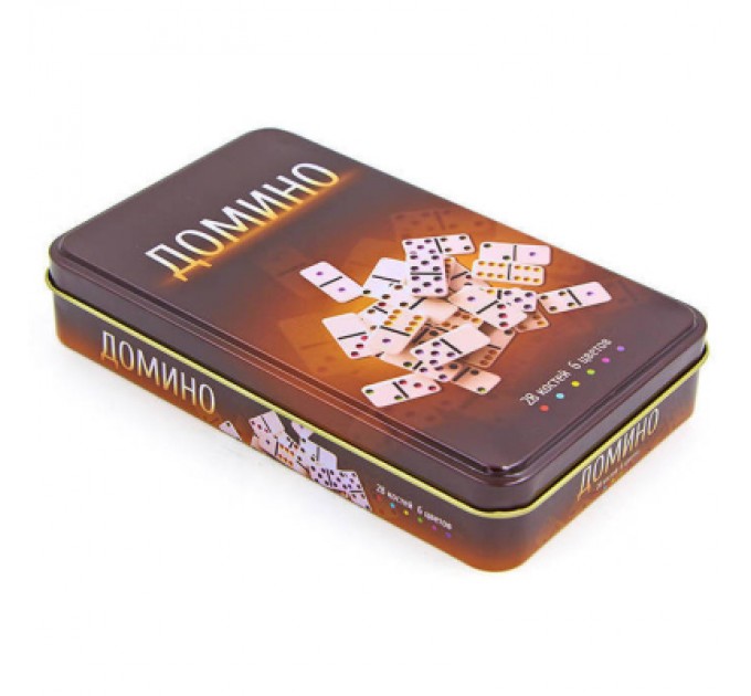 Настільна гра Johnshen Sports Доміно (у металевій коробці) (IG-3974)