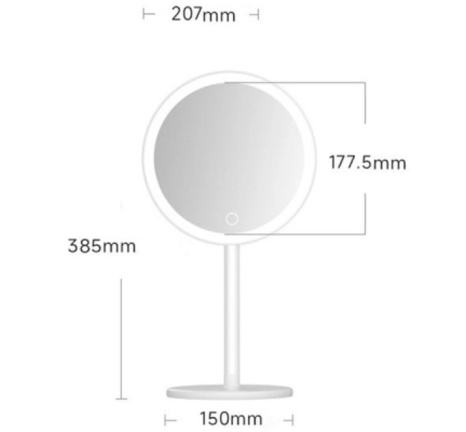 Xiaomi Дзеркало Xiaomi DOCO Daylight Mirror White (DM005)