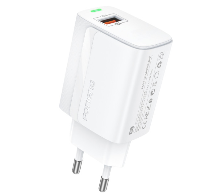 Foneng Зарядний пристрій Foneng EU64 (USBх3A) 18W White (EU64-CH-W)