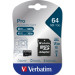 Verbatim Карта пам'яті Verbatim 64GB microSDXC class 10 UHS-III PRO (47042)