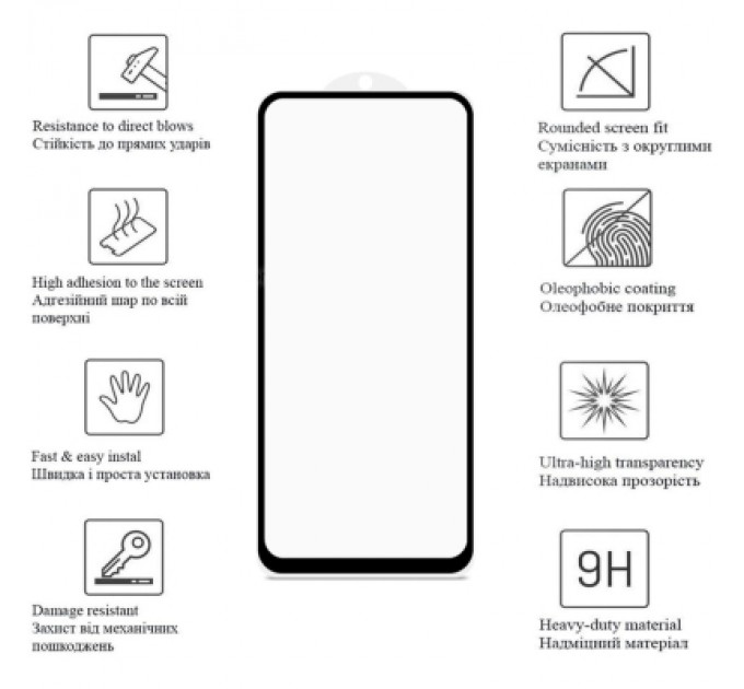 Скло захисне Drobak Poco F5 (Black) (535312) (535312)
