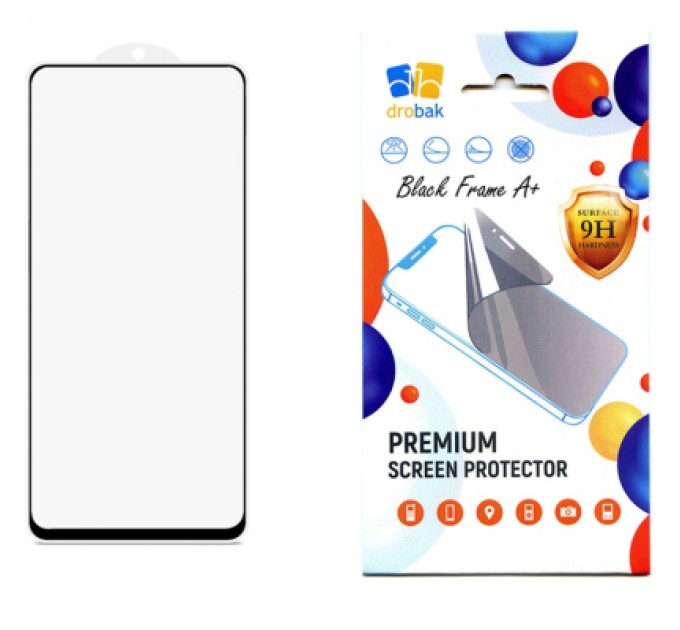 Скло захисне Drobak Poco X5 5G Black Frame A+ (535309) (535309)