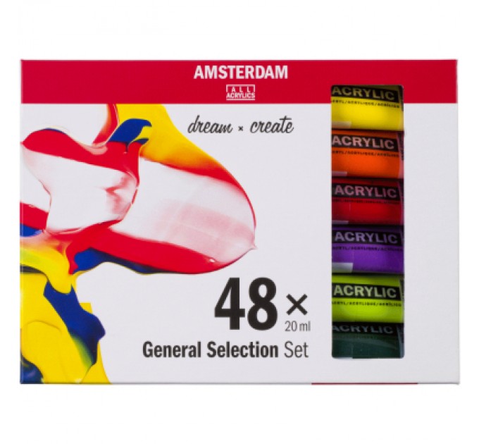 Акрилові фарби Royal Talens Amsterdam General Selection 48 кольорів по 20 мл (8712079451073)