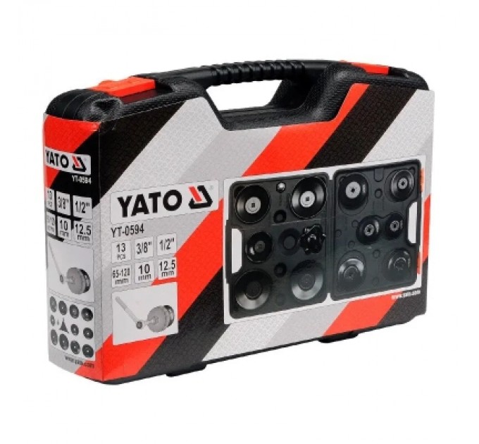 Автомобільний зйомник Yato масляних фільтрів 3/8"-1/2" 13шт (YT-0594)