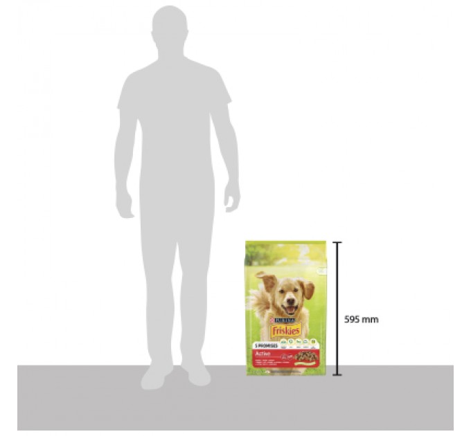 Сухий корм для собак Purina Friskies Active з яловичиною 10 кг (7613031395484)