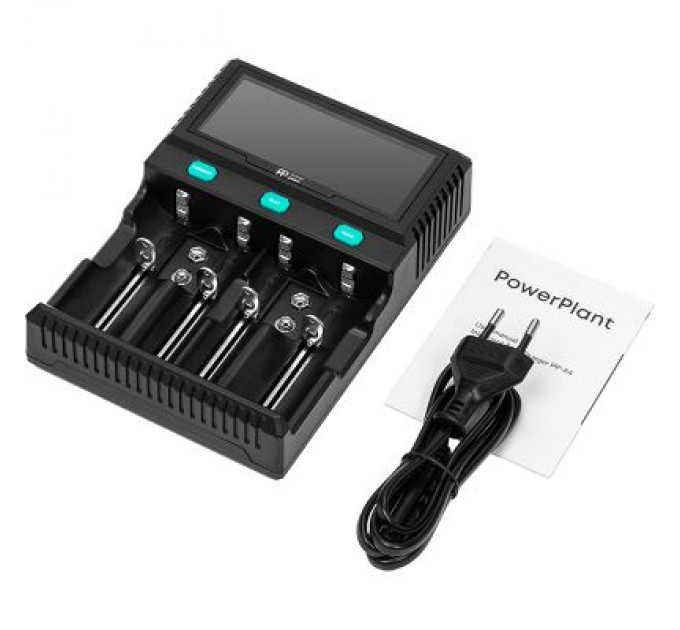 Зарядний пристрій для акумуляторів PowerPlant PP-A4 (Ni-MH,Cd,Li-ion,LiFePO4 / input AC 100V-240V DC 12V) (AA620173)