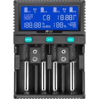 Зарядний пристрій для акумуляторів PowerPlant PP-A4 (Ni-MH,Cd,Li-ion,LiFePO4 / input AC 100V-240V DC 12V) (AA620173)