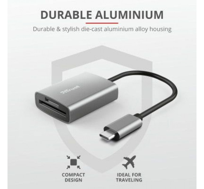 Зчитувач флеш-карт Trust Dalyx Fast USB-С Card reader (24136)