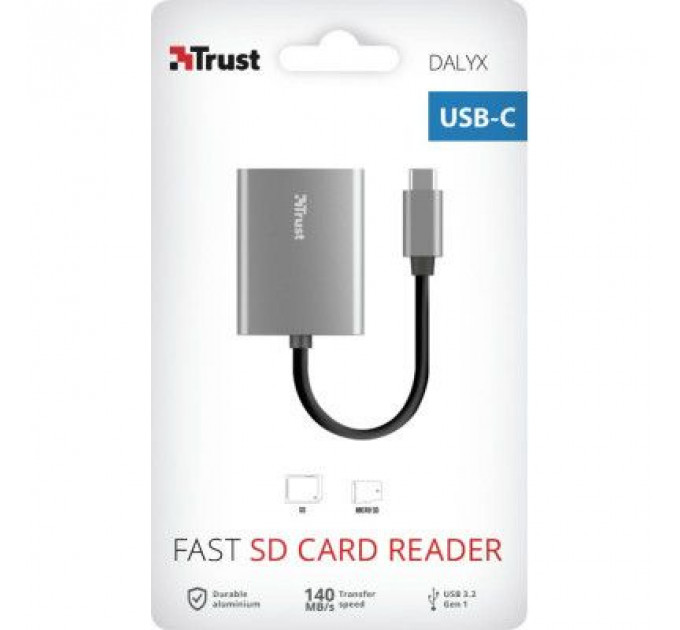 Зчитувач флеш-карт Trust Dalyx Fast USB-С Card reader (24136)