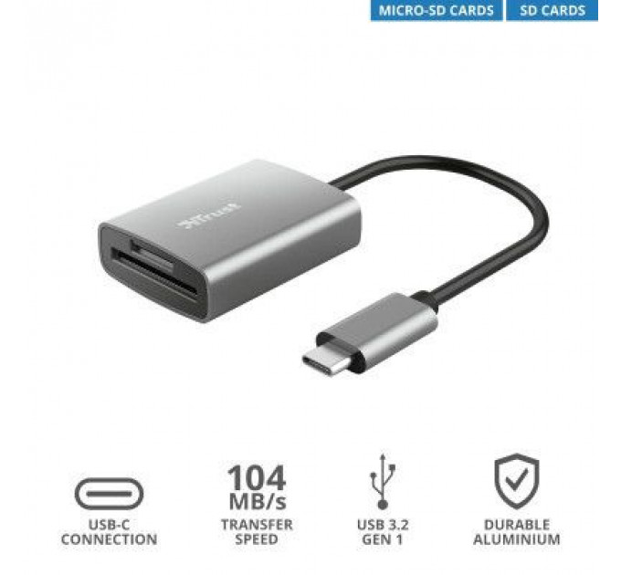 Зчитувач флеш-карт Trust Dalyx Fast USB-С Card reader (24136)