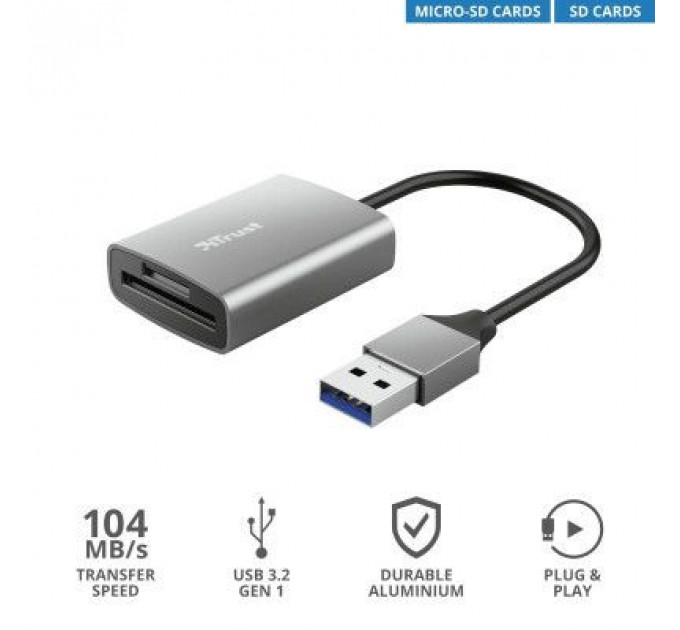 Зчитувач флеш-карт Trust Dalyx Fast USB 3.2 Card reader (24135)