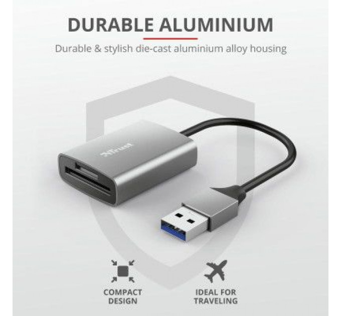 Зчитувач флеш-карт Trust Dalyx Fast USB 3.2 Card reader (24135)
