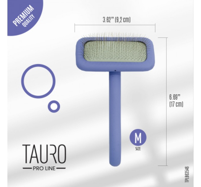 Гребінець для тварин Tauro Pro Line прямокутний M, зубці 11 мм purple (TPLB63546)
