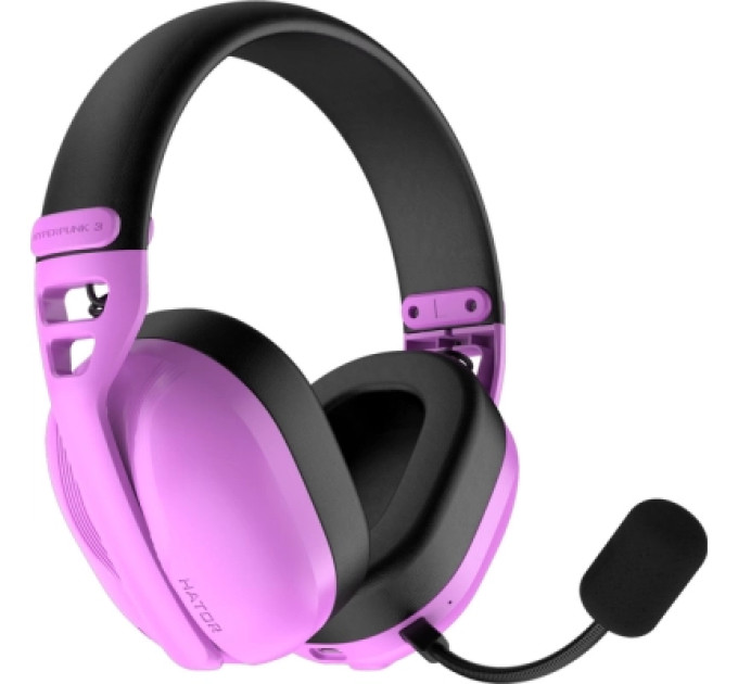 Hator Навушники Hator Hyperpunk 3 Wireless Hi-Res SyncHUB connection Cyber Violet (ESH19)
