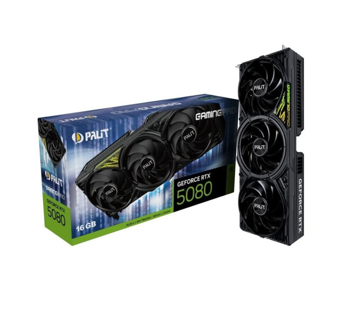 Palit Відеокарта GF RTX 5080 16GB GDDR7 GamingPro V1 Palit (NE75080019T2-GB2031Y)