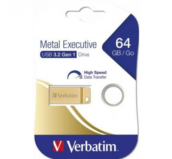 USB флеш накопичувач Verbatim 64GB Metal Executive Gold USB 3.0 (99106)