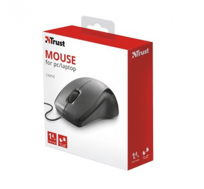 Мишка Trust Carve USB Black (23733)