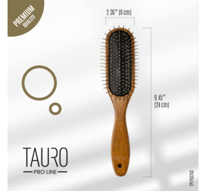 Гребінець для тварин Tauro Pro Line для собак з довгою шерстю 4х6х1.5 см (TPLY63243)