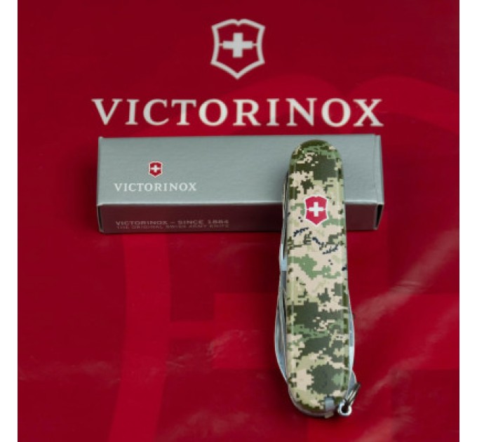 Ніж Victorinox Climber Army Піксель + Лого (1.3703.3_W3941p)