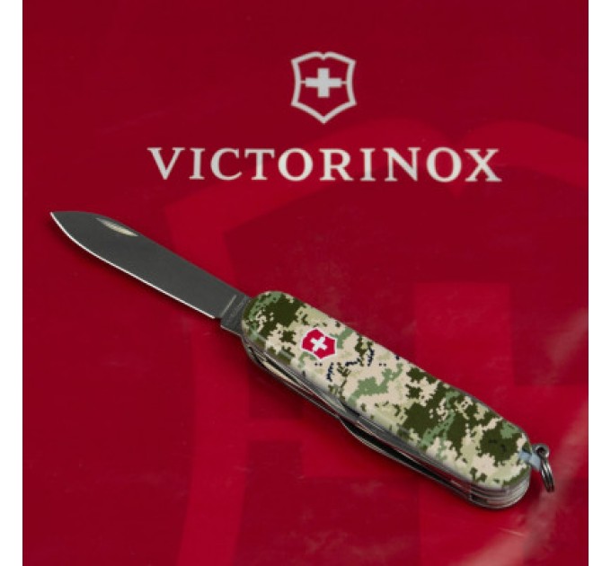 Ніж Victorinox Huntsman Army 91 мм Піксель + Лого (1.3713.3_W3941p)