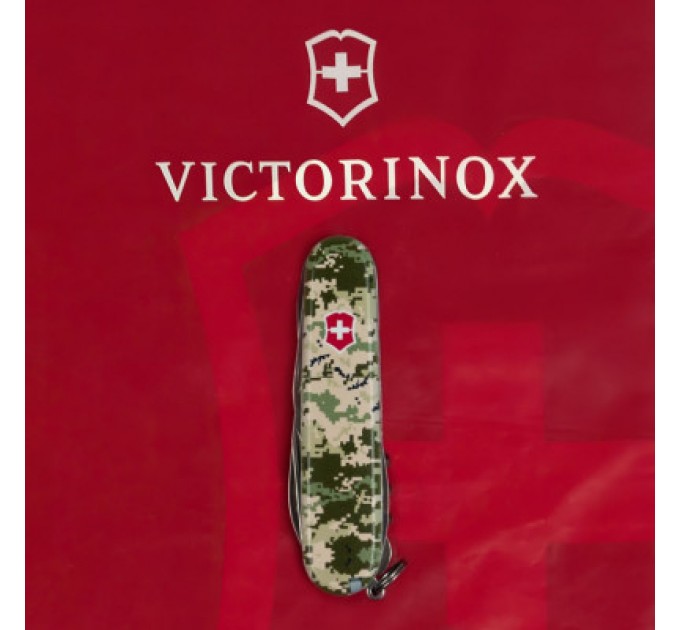 Ніж Victorinox Huntsman Army 91 мм Піксель + Лого (1.3713.3_W3941p)