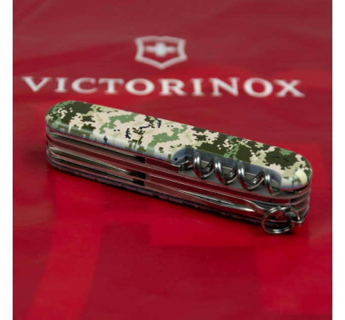 Ніж Victorinox Huntsman Army 91 мм Піксель + Лого (1.3713.3_W3941p)