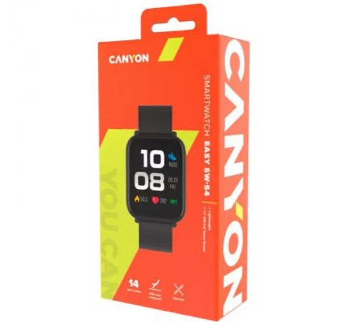 Смарт-годинник Canyon Easy SW-54 Black (CNS-SW54BB)