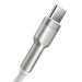 Baseus Дата кабель USB 3.1 AM to USB-C 2.0m 6.0A 66W Cafule Series Metal White Baseus (CAKF000202)