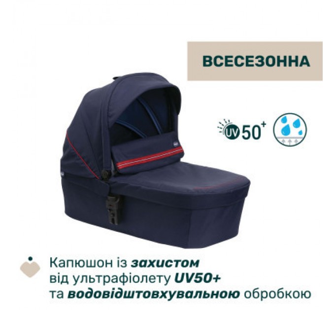 Коляска Chicco 2 в 1 Seety синя (2900990870639) (87097.79.01)