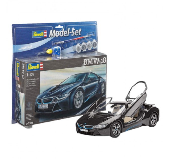 Збірна модель Revell Набір автомобіль BMW i8 рівень 4 масштаб 1:24 (RVL-67008)