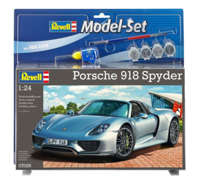 Збірна модель Revell Набір автомобіль Porsche 918 Spyder рівень 4 масштаб 1:24 (RVL-67026)