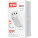 ColorWay Зарядний пристрій ColorWay C101B GaN Mini 100W PD PPS 2xUSB-C + USB-A white (CW-CHS061PD-WT)