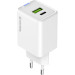 ColorWay Зарядний пристрій ColorWay C101E GaN Mini 45W PD PPS USB-C + USB-A QC4.0 white (CW-CHS060PD-WT)