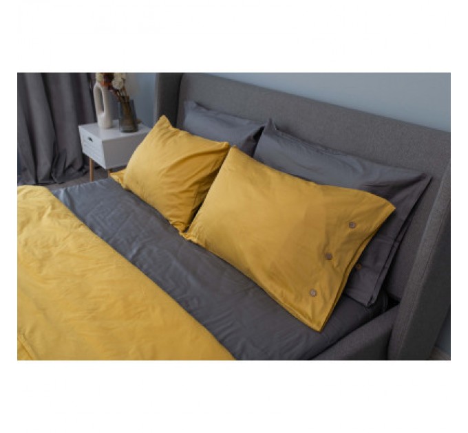 Наволочка Ardesto Mix&Match 50х70 100% бавовна, сатин жовтий (ART5070PCS)