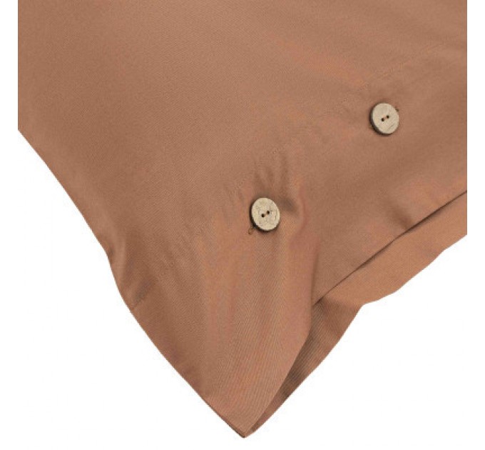 Наволочка Ardesto Mix&Match 50х70 100% бавовна, сатин коричневий (ART5070PCH)