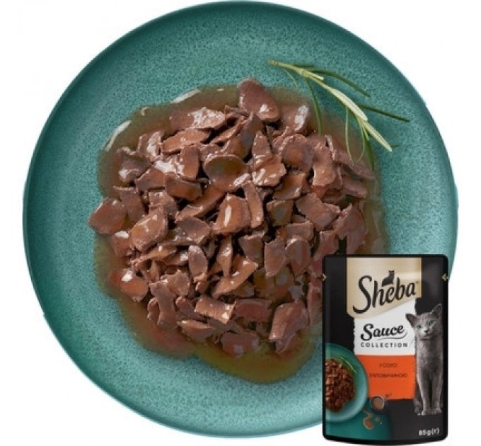 Вологий корм для собак Sheba з яловичиною в соусі 85 г (4770608264406)