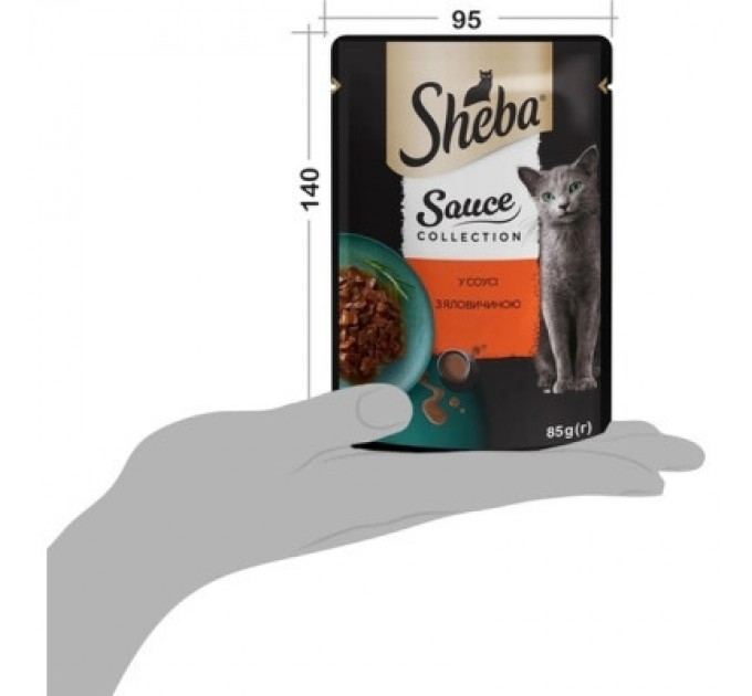 Вологий корм для собак Sheba з яловичиною в соусі 85 г (4770608264406)
