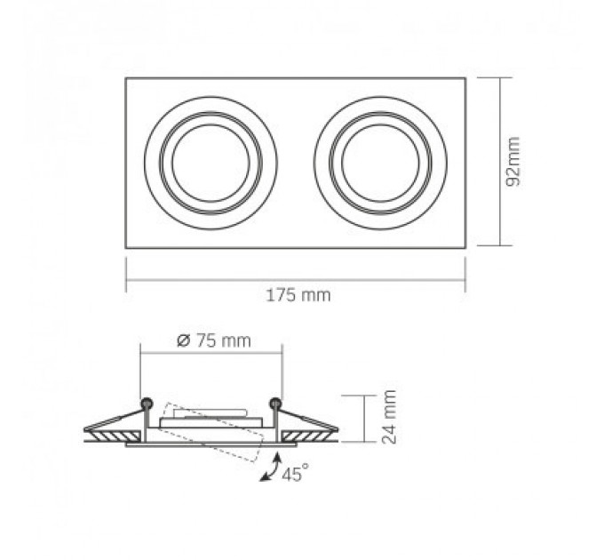 Світильник точковий Videx VL-SPF23S-W