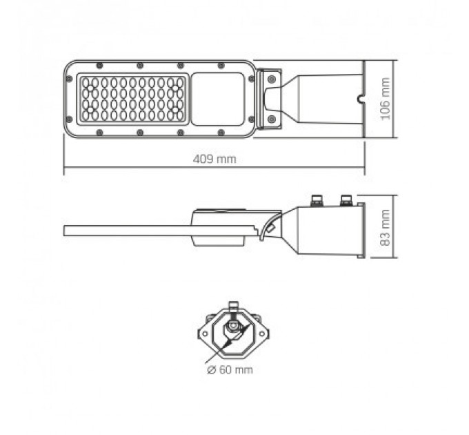 Прожектор Videx IP65 SLE17 30W 3300Lm 5000K 220V (VL-SLE17-0305)