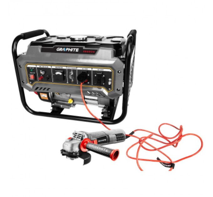 Генератор Graphite 230V (1 фаза), 2/2.2kW, ручний старт, AVR, 40кг (58G904)