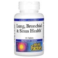 Вітамінно-мінеральний комплекс Natural Factors Здоров'я дихальних шляхів, Lung, Bronchial & Sinus Health, 45 таблеток (NFS-03504)
